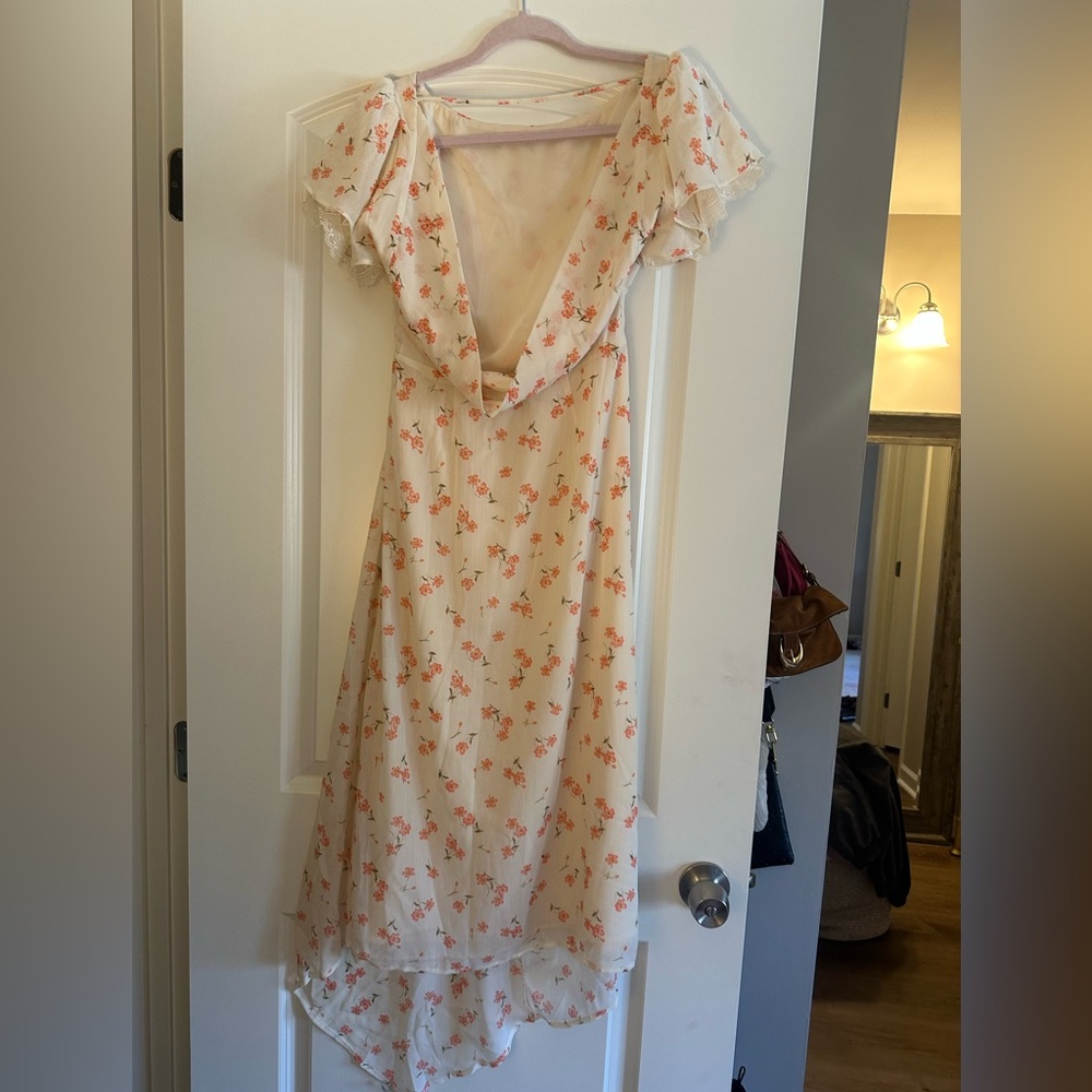 AFRM Vittoria Floral Cowl Back midi dress - Picture 5 of 5